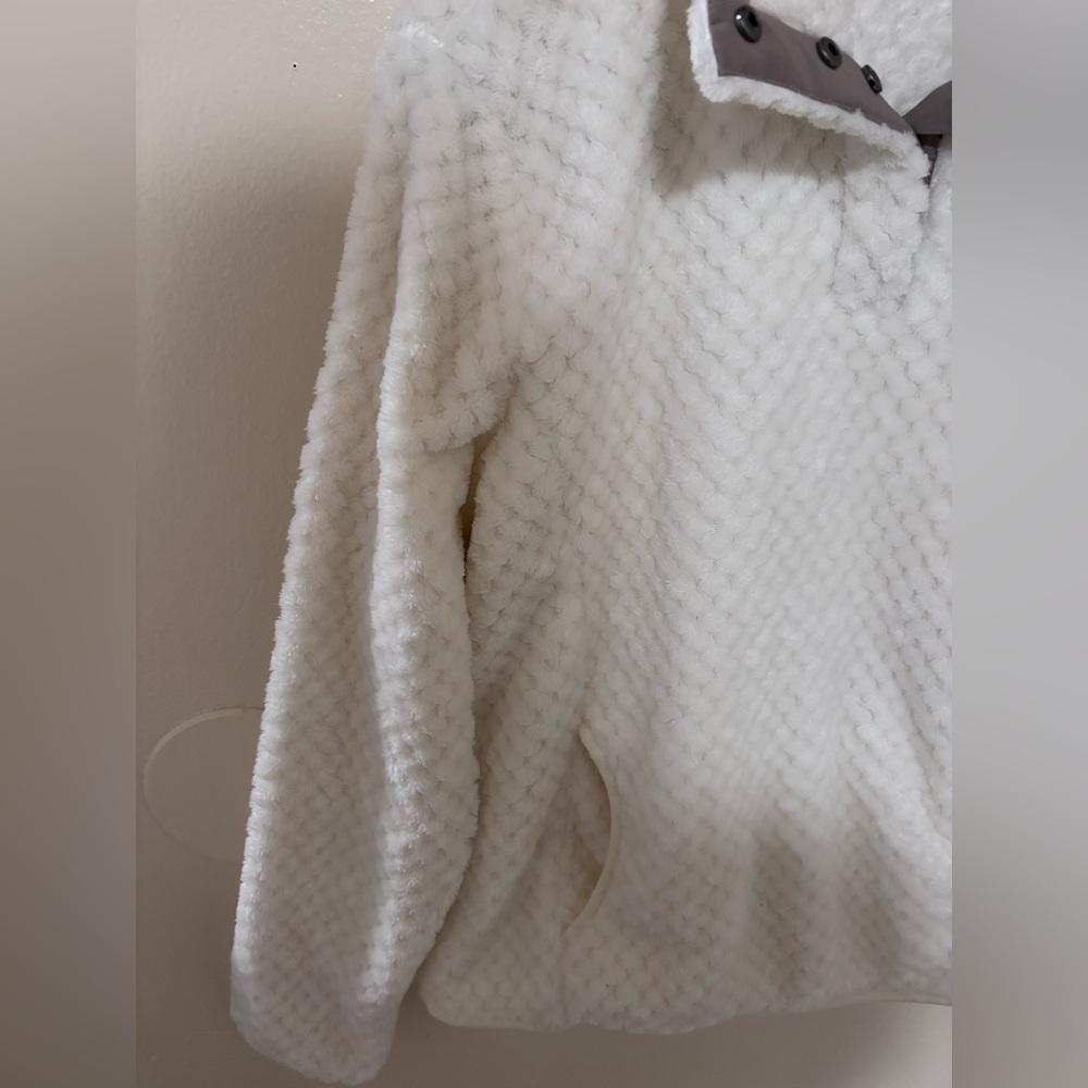 ✨Women’s Eddie Bauer Sherpa Pullover Snap Collar Size Small - Picture 3 of 11
